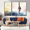 Watercolor Jesus Walking on Water Canvas Print, Christian by MyGreatCanvas | Canvas Wall Art Prints | Photo Prints & Wall Decor
