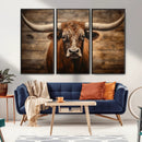 Longhorn Bull Wall Art | Canvas Print | Ready to Hang | by MyGreatCanvas | Canvas Wall Art Prints | Photo Prints & Wall Decor