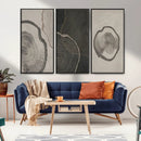 Minimalist Tree Rings Wall Art | Modern Abstract Canvas