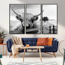 Scottish Highland Cow Wall Art | Rustic Farmhouse Décor |