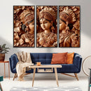 Indian Woman Statue Wall Art Canvas Print