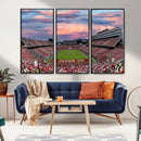 Carter-Finley Stadium Art Sunset Game Triple Canvas Wall Art