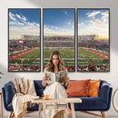 Framed Houston Cougars Football Team Print - Houston TDECU