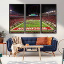 Wisconsin Badgers Football Team Print Canvas- Madison Camp