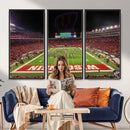 Wisconsin Badgers Football Team Print Canvas- Madison Camp