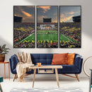 University of Michigan Wolverines Print Canvas, Football