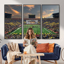 University of Michigan Wolverines Print Canvas, Football