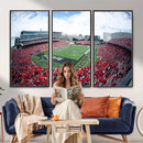 Cincinnati Bearcats Football Team Print - Nippert Stadium Wall Art Canvas Print