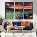Eugene Autzen Stadium Canvas Wall Art Print – Sunset Over