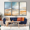 Abstract Landscape Wall Art Canvas Print - Warm Tones of