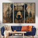 Abstract 399 Bear Wall Art | Rustic Cabin Wall Decor with by MyGreatCanvas | Canvas Wall Art Prints | Photo Prints & Wall Decor