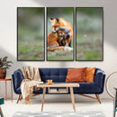 Heartwarming Fox and Baby Cub Wall Art | Ready to Hang