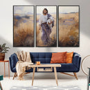 Jesus the Good Shepherd Wall Art Canvas Print - Lost Lamb