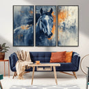 Abstract Blue Horse Wall Art Print Canvas | Horse Wall Art by MyGreatCanvas | Canvas Wall Art Prints | Photo Prints & Wall Decor