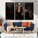 Abstract Black Horse Canvas Print for Farmhouse Wall Art | by MyGreatCanvas | Canvas Wall Art Prints | Photo Prints & Wall Decor
