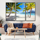 Blue Beach and Sea Wall Art Canvas Print by MyGreatCanvas | Canvas Wall Art Prints | Photo Prints & Wall Decor