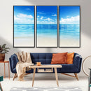 Beach Scene Canvas Wall Art Print – Tranquil Ocean Horizon by MyGreatCanvas | Canvas Wall Art Prints | Photo Prints & Wall Decor