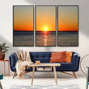 Golden Horizon Sunset Over Ocean Wall Art Canvas Print – by MyGreatCanvas | Canvas Wall Art Prints | Photo Prints & Wall Decor