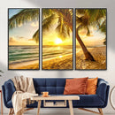 Beach Sunset Canvas Wall Art Print - Tropical Beach Canvas by MyGreatCanvas | Canvas Wall Art Prints | Photo Prints & Wall Decor