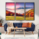Autumn Mountain Foggy Landscape Wall Art Canvas Print | by MyGreatCanvas | Canvas Wall Art Prints | Photo Prints & Wall Decor