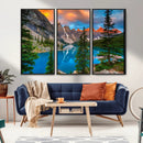Canadian Rockies Moraine Lake Wall Art Canvas Print, Pine
