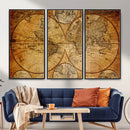 Vintage World Map Canvas Print – Antique Push Pin Travel by MyGreatCanvas | Canvas Wall Art Prints | Photo Prints & Wall Decor