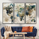 Framed Vintage World Map Wall Art – Abstract Map Canvas by MyGreatCanvas | Canvas Wall Art Prints | Photo Prints & Wall Decor