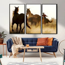 Horses and Cowboys Wall Art Canvas Print by MyGreatCanvas | Canvas Wall Art Prints | Photo Prints & Wall Decor