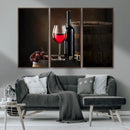 Red Wine and Bottle Canvas Print
