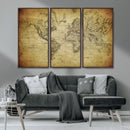 Push Pin World Map Canvas Print – Travel Tracker Wall Art
