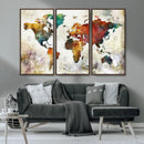 Watercolor World Map Canvas Print – Framed Wall Art for by MyGreatCanvas | Canvas Wall Art Prints | Photo Prints & Wall Decor