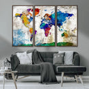 World Map Canvas Print – Framed Travel Map Wall Art for by MyGreatCanvas | Canvas Wall Art Prints | Photo Prints & Wall Decor