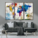 World Map Canvas Print – Framed Travel Map Wall Art for by MyGreatCanvas | Canvas Wall Art Prints | Photo Prints & Wall Decor