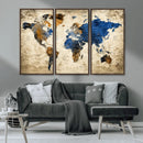 World Map Canvas Print – Detailed Map of the World Wall Art by MyGreatCanvas | Canvas Wall Art Prints | Photo Prints & Wall Decor