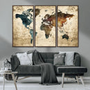 World Map Canvas Print – Detailed Map of the World Wall Art by MyGreatCanvas | Canvas Wall Art Prints | Photo Prints & Wall Decor
