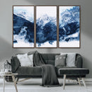Abstract Blue Mountain Canvas Wall Art – Modern Triptych by MyGreatCanvas | Canvas Wall Art Prints | Photo Prints & Wall Decor