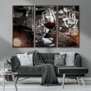 Red Wine and Glass Canvas Print by MyGreatCanvas | Canvas Wall Art Prints | Photo Prints & Wall Decor