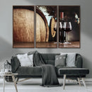 Wine and Barrel Wall Art Canvas Print by MyGreatCanvas | Canvas Wall Art Prints | Photo Prints & Wall Decor