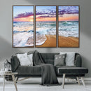 Coastal Sunset Art Beach Canvas Wall Art Print | Ocean Waves by MyGreatCanvas | Canvas Wall Art Prints | Photo Prints & Wall Decor