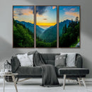 Green Forest Wall Art Canvas Print