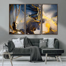 Large Abstract Wall Art Print - Gold and Blue Abstract by MyGreatCanvas | Canvas Wall Art Prints | Photo Prints & Wall Decor