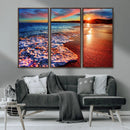 Colorful Coastal Sunset on the Beach Canvas Print, Ocean