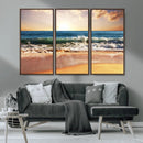 Serene Beach Path Canvas Art, Giclee Canvas Print with
