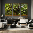Angel Oak Tree Wall Art Canvas Print | Forest Tree Nature
