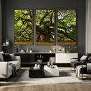 Angel Oak Tree Wall Art Canvas Print | Forest Tree Nature