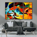 Human Love Figures Abstract Wall Art Canvas Print