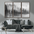 Foggy Misty Forest Canvas Wall Art – Black and White by MyGreatCanvas | Canvas Wall Art Prints | Photo Prints & Wall Decor
