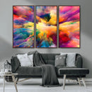 Blazing Vibrant Colors Cloud Wall Art Canvas Print