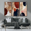 Boho Wall Art Canvas Print Set Mid-Century Prints Bohemian