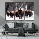 Bison Wall Art Canvas Print- Bison Herd Canvas Wall Art – by MyGreatCanvas | Canvas Wall Art Prints | Photo Prints & Wall Decor